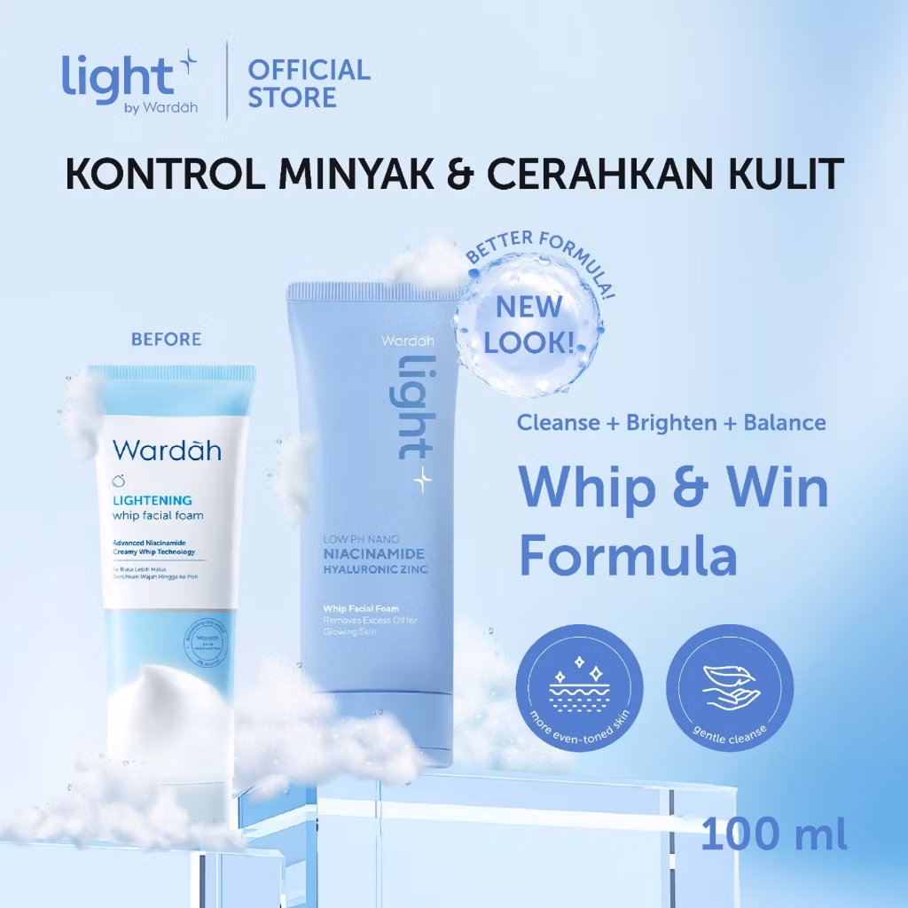Wardah Lightening Whip Facial Foam 100 ml