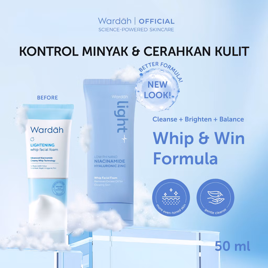 Wardah Lightening Whip Facial Foam 50 ml