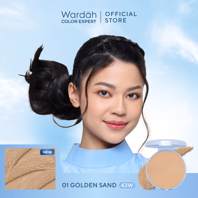Wardah Refill Lightening Powder Foundation Light Feel 01 Light Beige 12 g