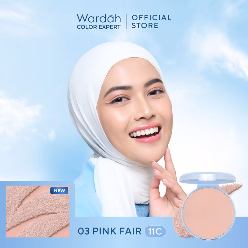 Wardah Refill Lightening Powder Foundation Light Feel 03 Sheer Pink 12 g