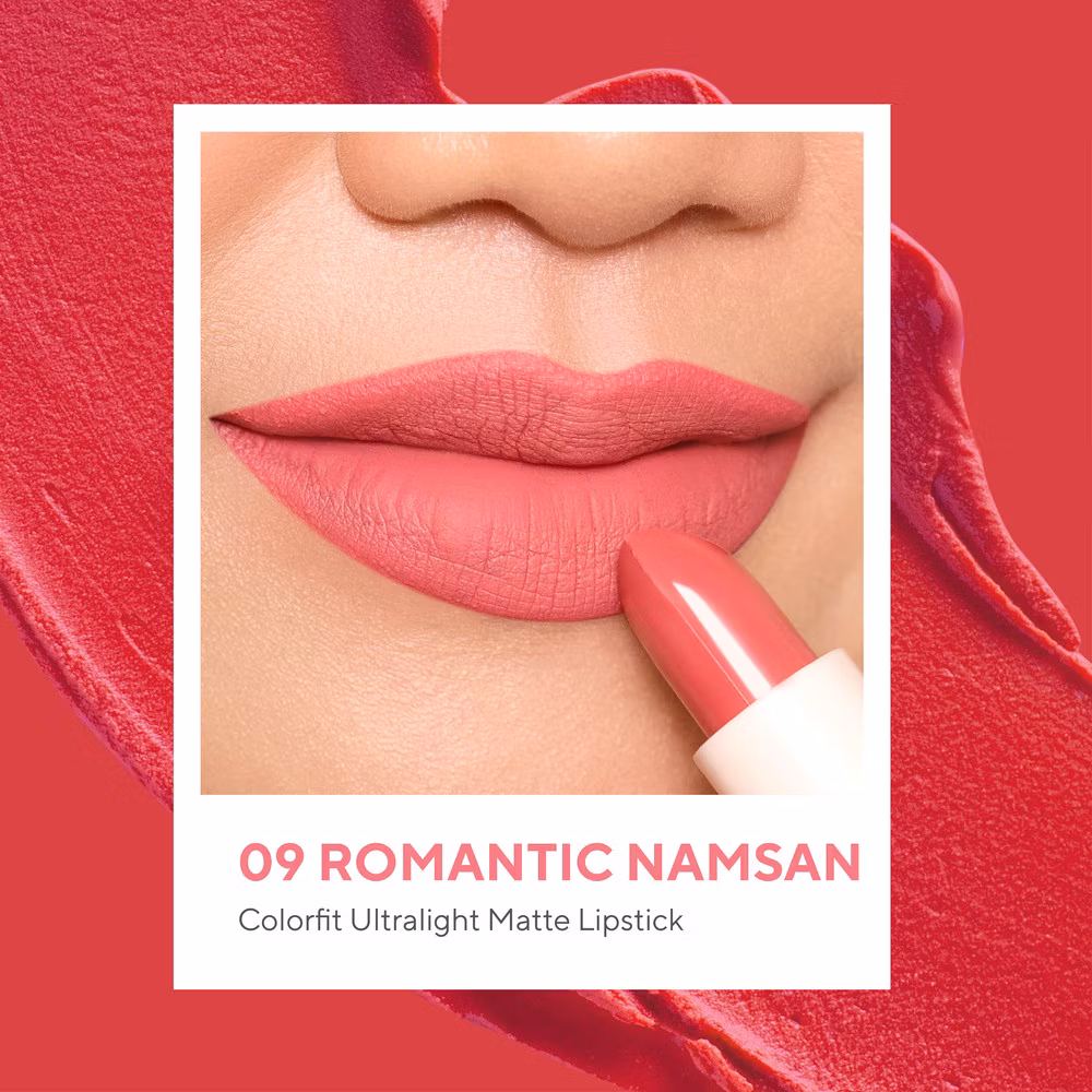 Wardah colorfit ultralight matte lipstick 09 Romantic namsan