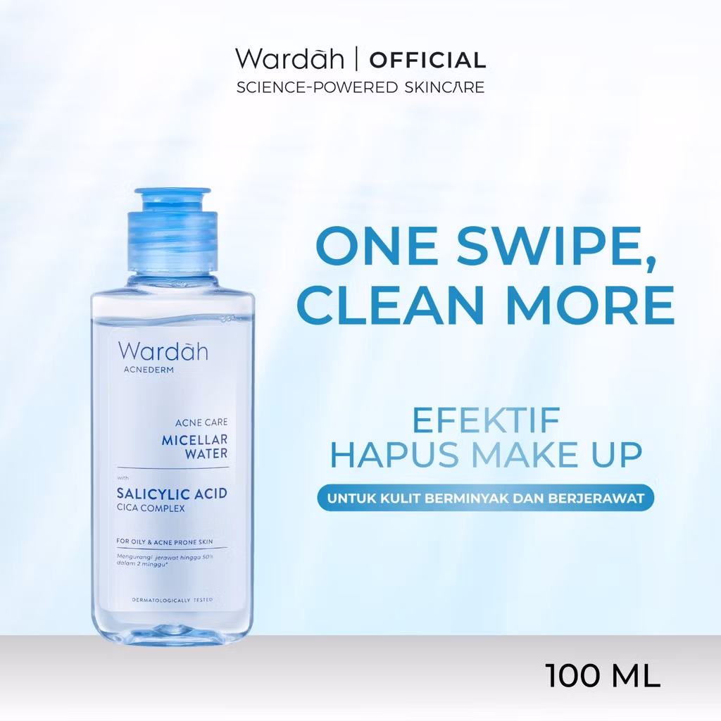 Wardah acnederm acne care micellar water 100ml