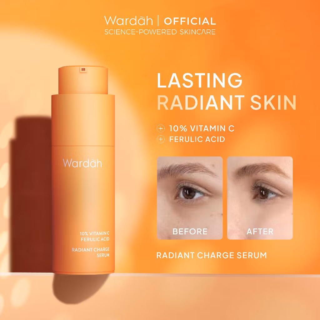 Wardah 10% Vitamin c Ferulic Acid Radiant Charge Serum