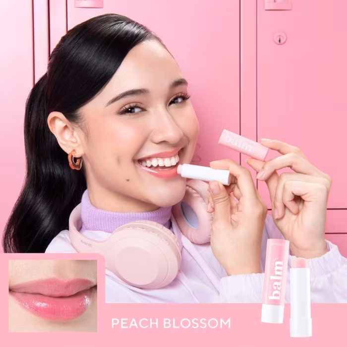 Wardah hydrabalm lip care peach blossom 4g