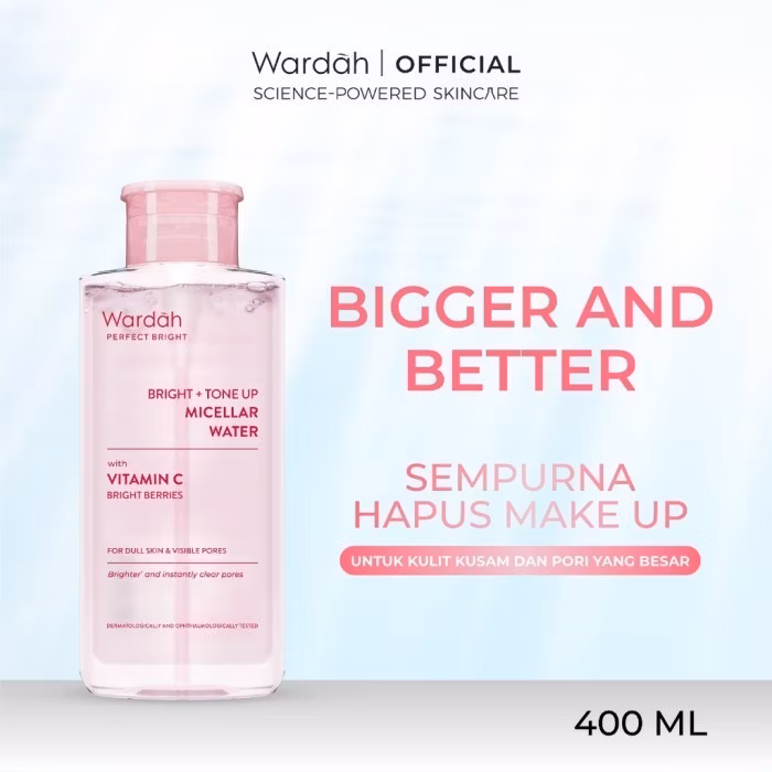 Wardah Perfect Bright + Tone Up Micellar Water 400ml