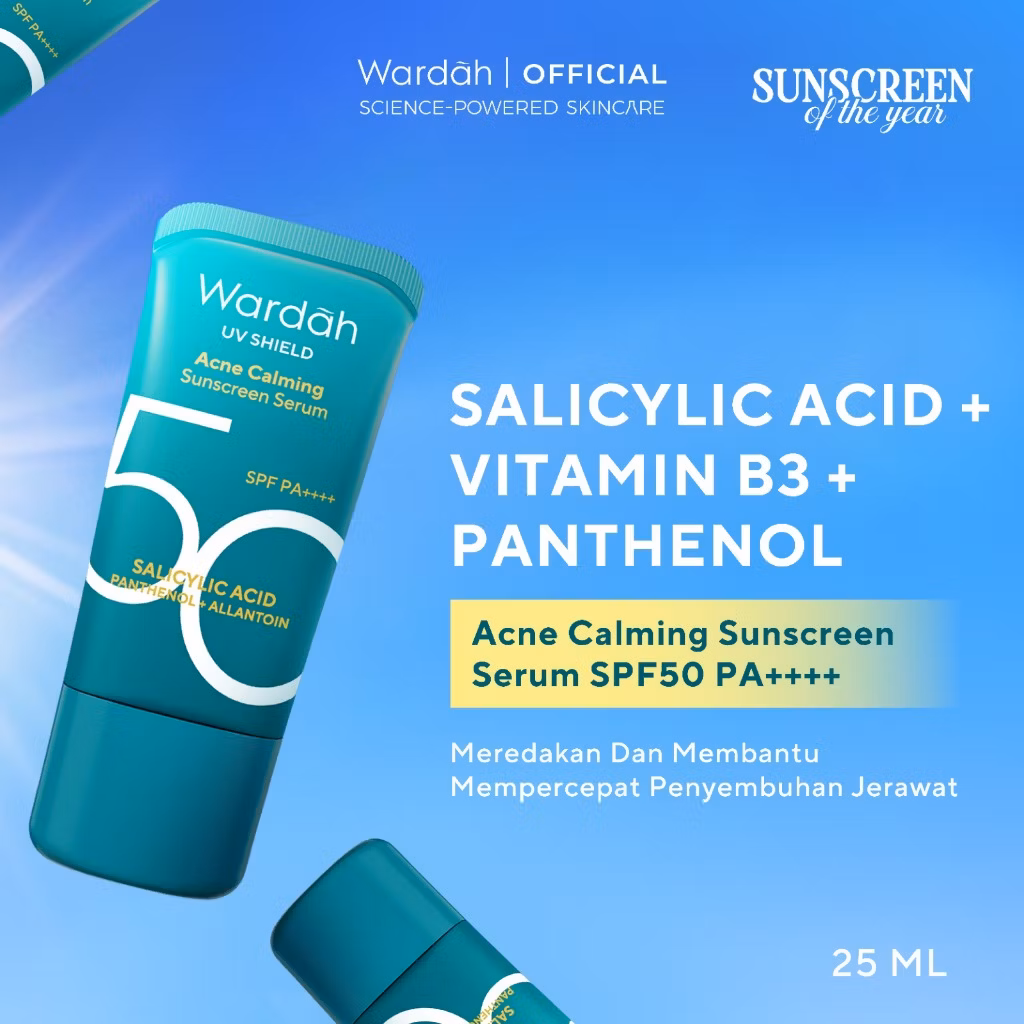 Wardah UV Shield Acne Calming Sunscreen Serum SPF 50 25ml