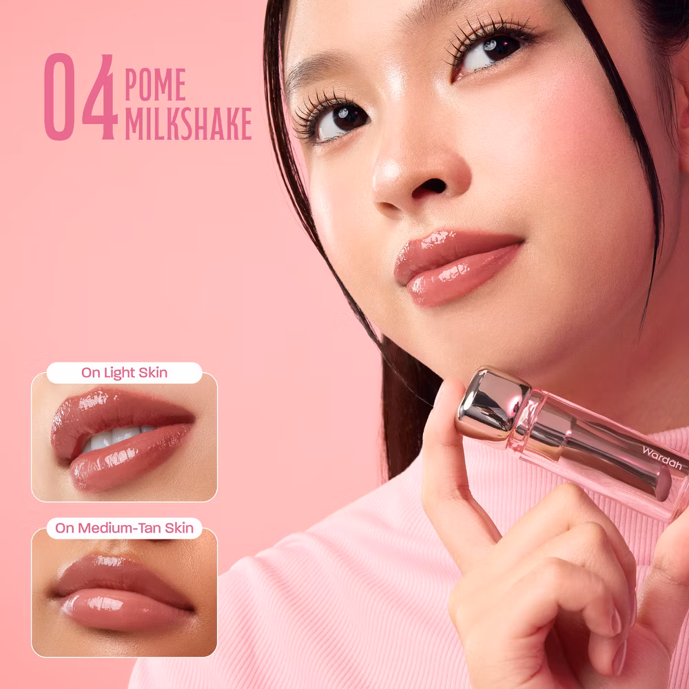 Wardah Glossicle Peptide Balm 04 Pome Milkshake