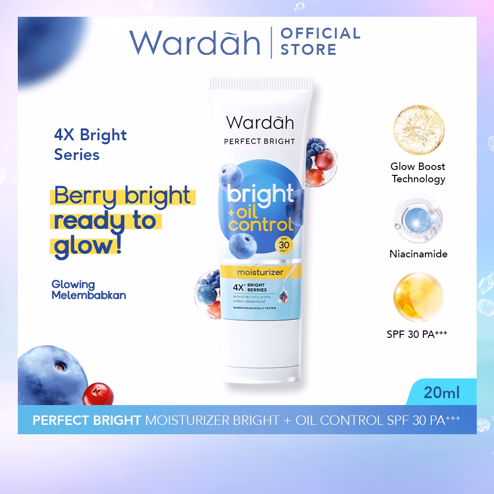 Wardah Perfect Bright Moisturizer Bright + Oil Control SPF 30 20ML