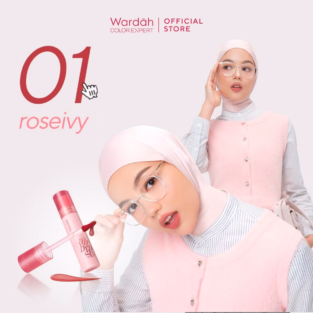 Wardah Airbrush Lip Tint 01 Roseivy
