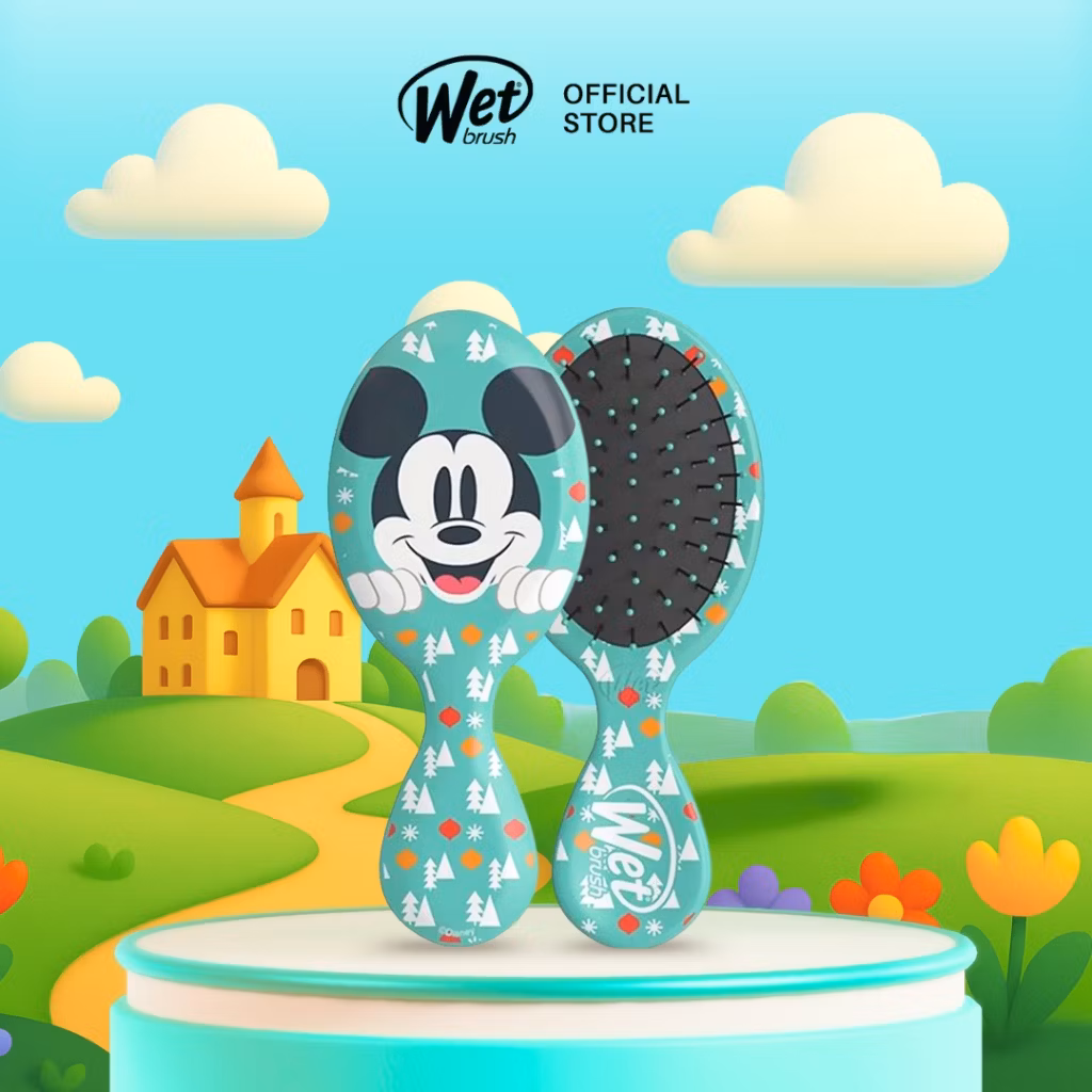 WetBrush BWR832MMJY Kids Detangler Mickey&Minnie Love & Joy Teal