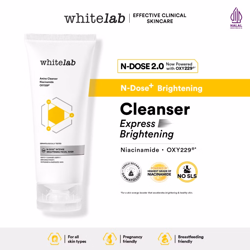 Whitelab N-Dose Intense Brigtening Facial Wash 100g