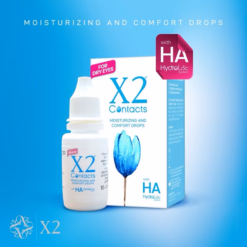 X2 Contacts moisturizing and comfort drops 15ml