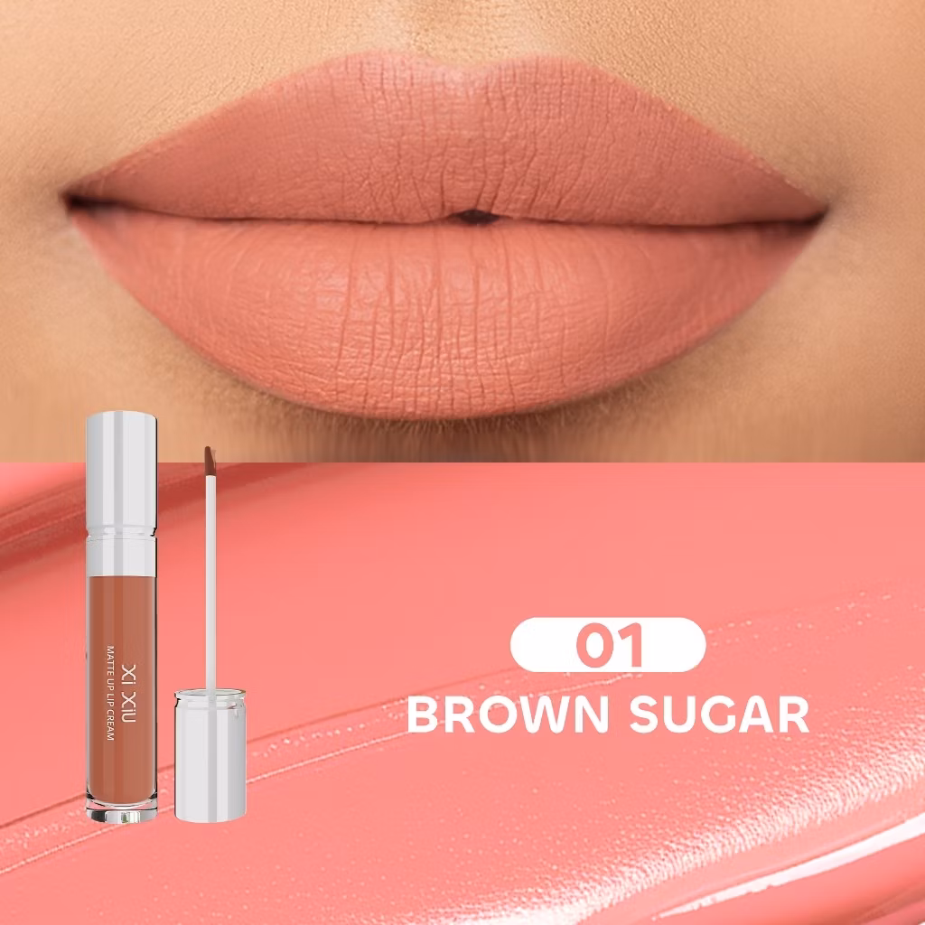Xixiu matte up lip cream 01 brown sugar
