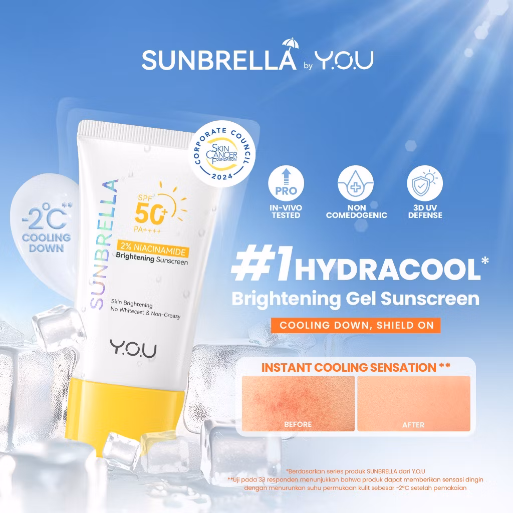 YOU Sunbrella 2% niacinamide spf 50 sunscreen