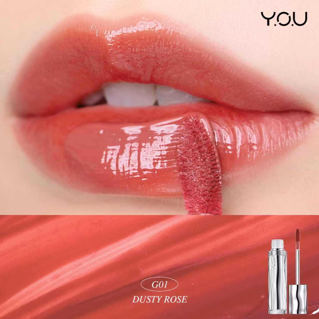 You cloud paint glassy glow lip tint G01 Dusty Rose