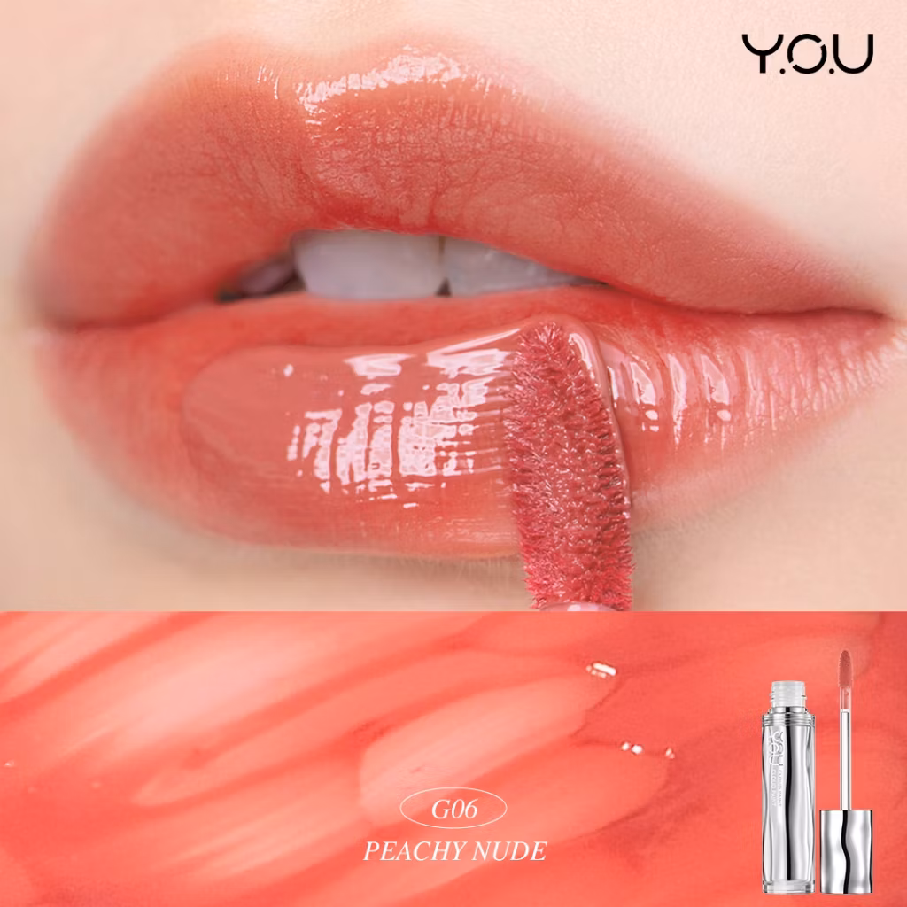 You cloud paint glassy glow lip tint G06 Peachy Nude 