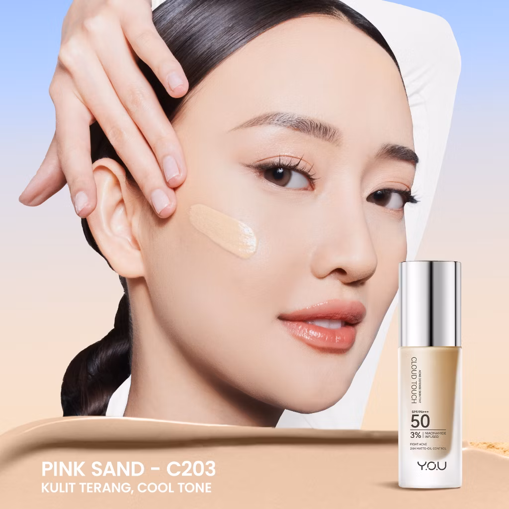 YOU Cloud Touch Brightening Skin Tint SPF 50 C203 Pink Sand