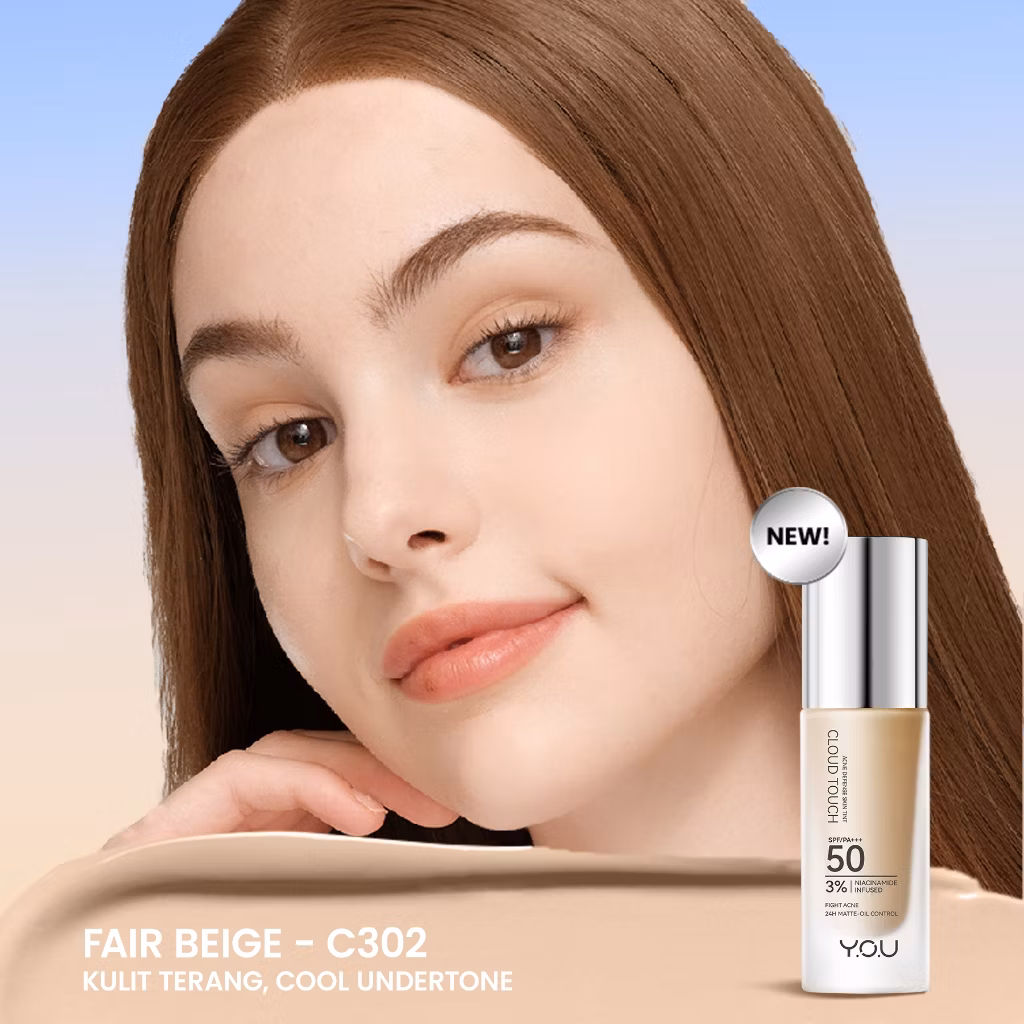 YOU Cloud Touch Acne Defense Skin Tint SPF 50 C302 Fair Beige