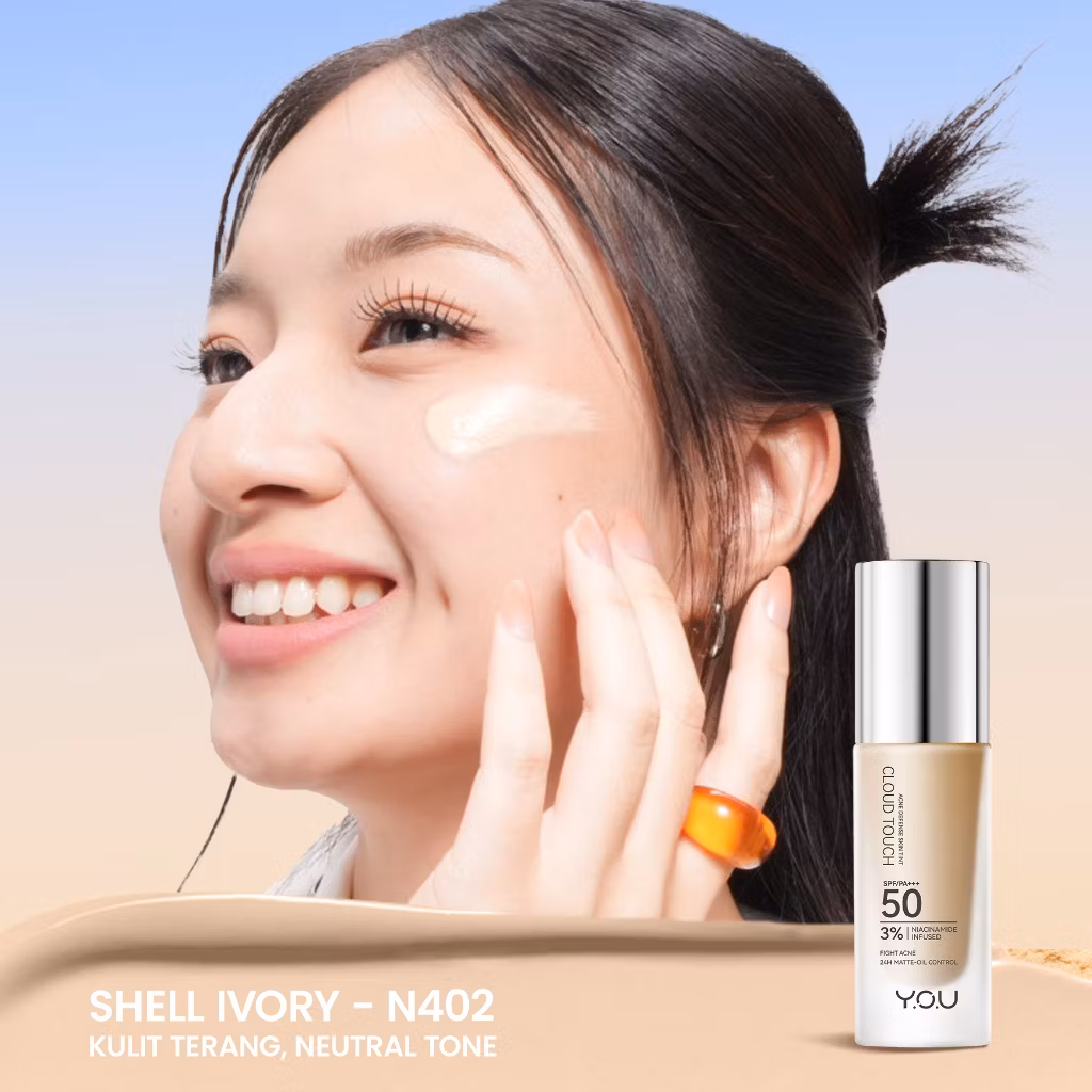 YOU Cloud Touch Acne Defense Skin Tint SPF 50 N402 Shell Ivory
