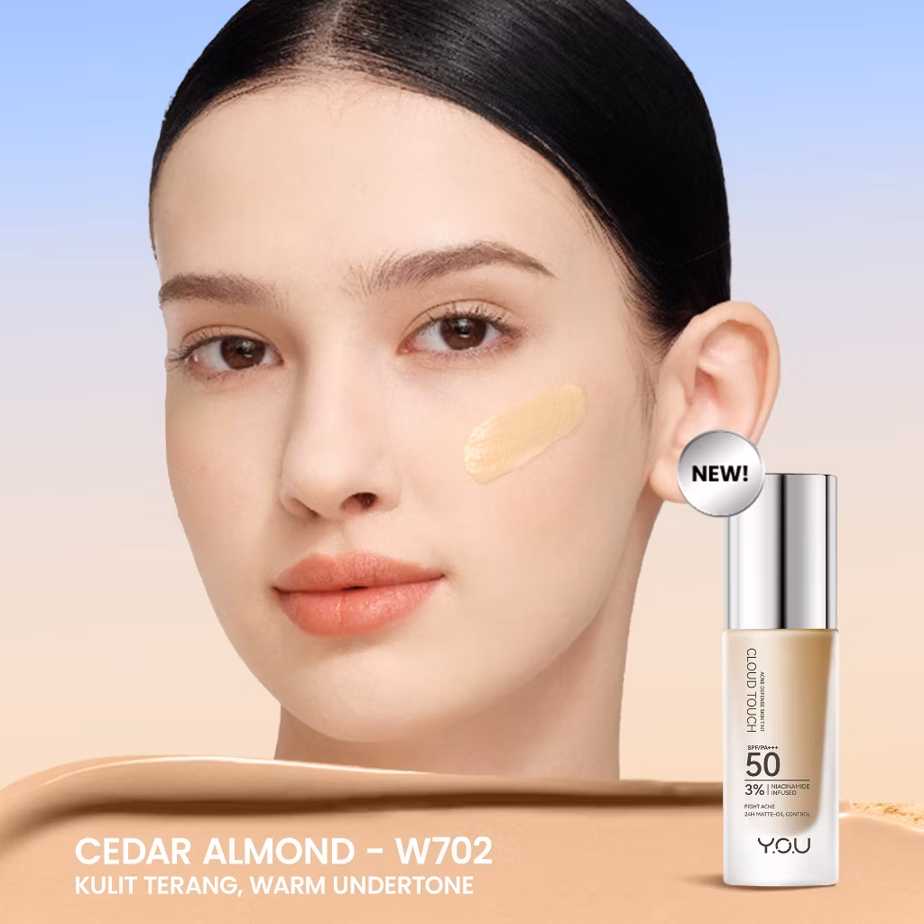 YOU Cloud Touch Acne Defense Skin Tint SPF 50 W702 Cedar Almond