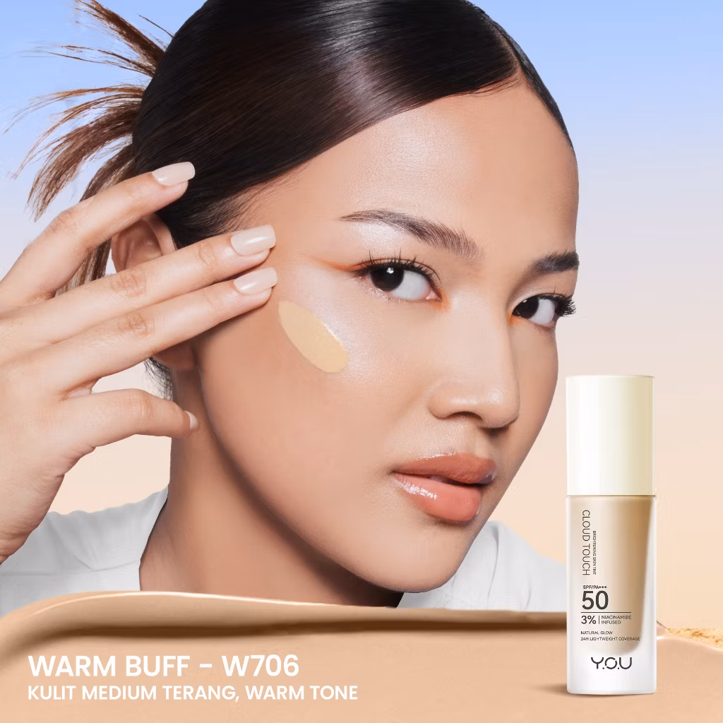 YOU Cloud Touch Acne Defense Skin Tint SPF 50 W706 Warm Buff