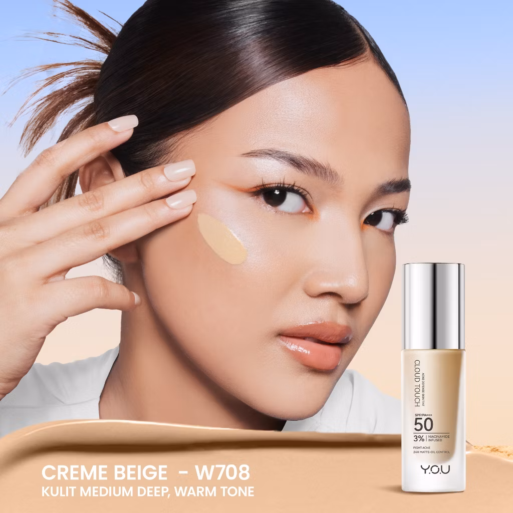 YOU Cloud Touch Acne Defense Skin Tint SPF 50 W708 Creme Beige
