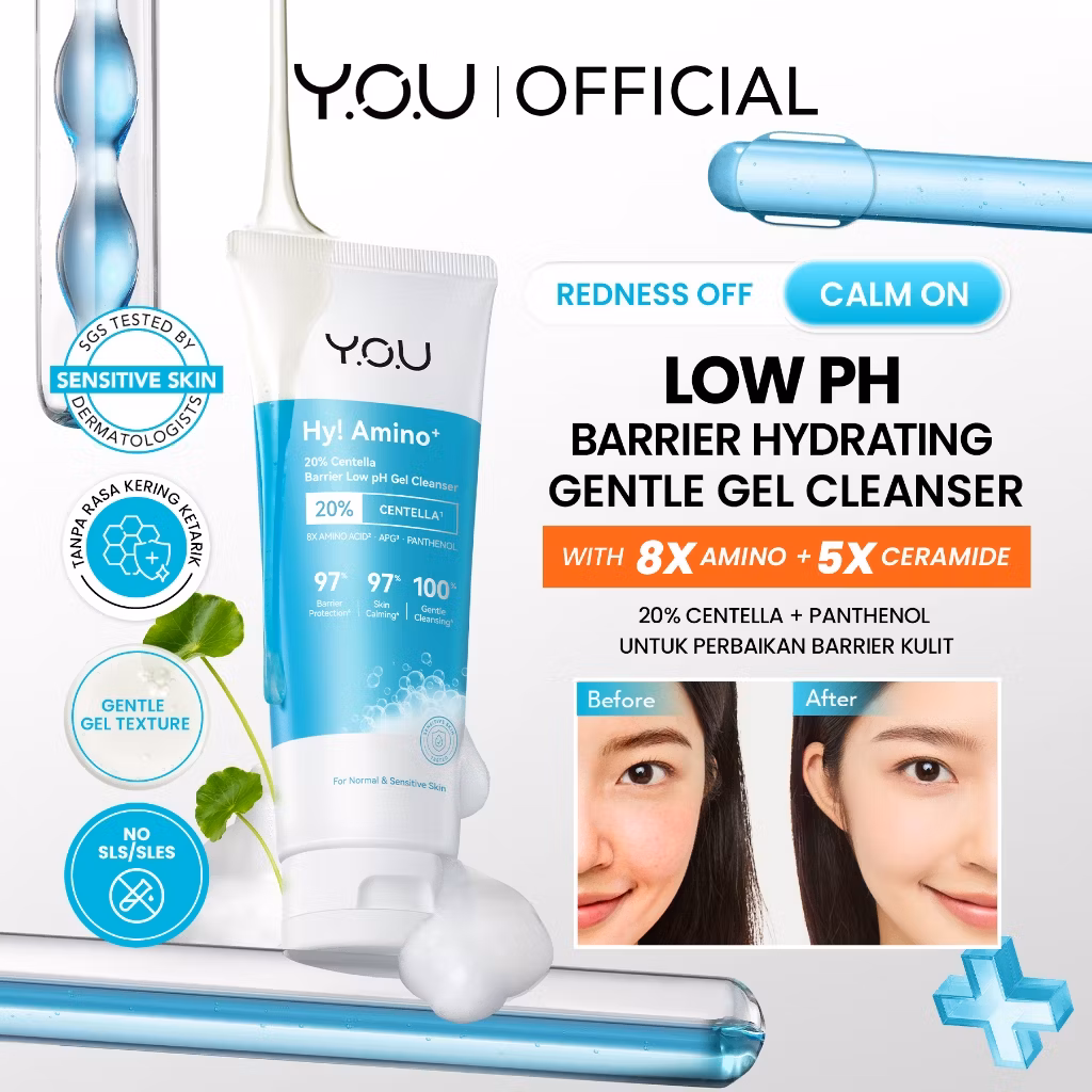 YOU Hy Amino 20% Centella Barrier Low pH Gel Cleanser 100g