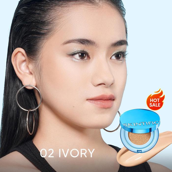 Skintific Perfect stay velvet matte mini cushion 02 Ivory