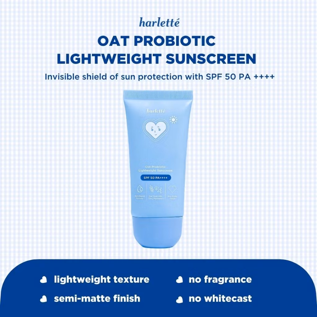 Harlette Oat Probiotic Lightweight Sunscreen SPF 50 40g