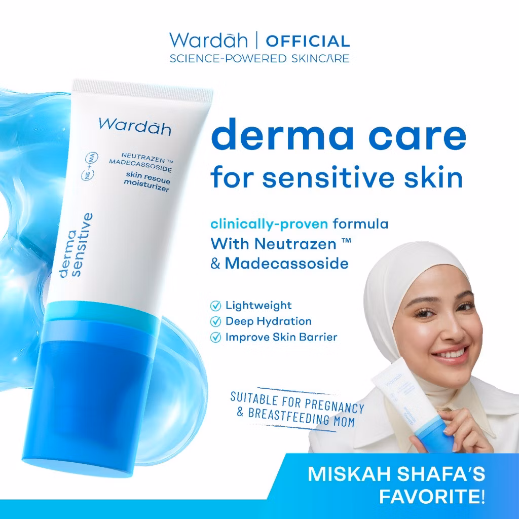 Wardah Derma Sensitive Skin Rescue Moisturizer 50g