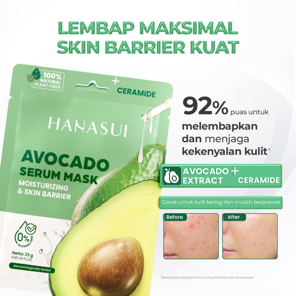 Hanasui Avocado Serum Mask