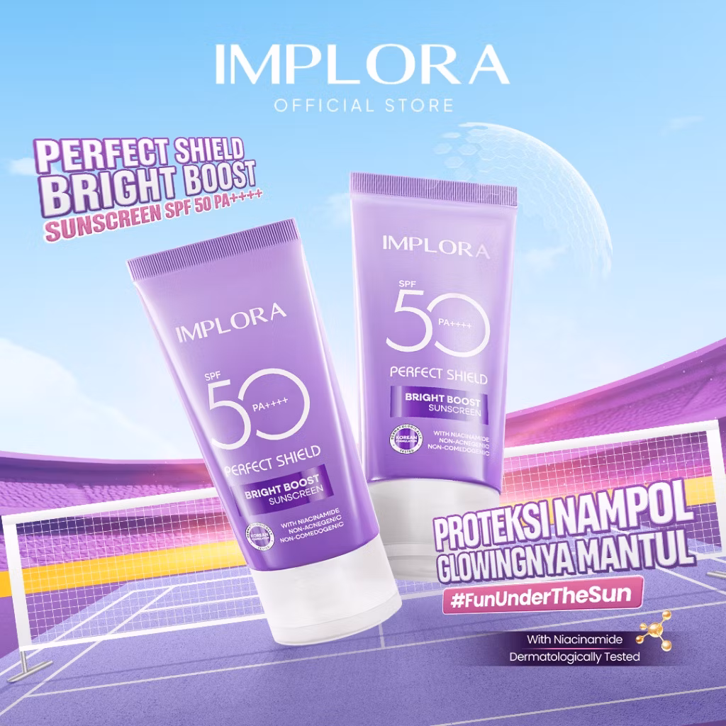 Implora Perfect Shield Bright Boost Sunscreen SPF 50 25ml