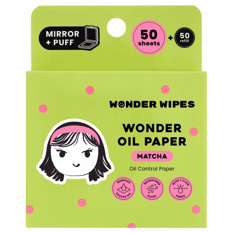 Wonder Oil Papaer Matcha 50 Sheet + 50 Refill