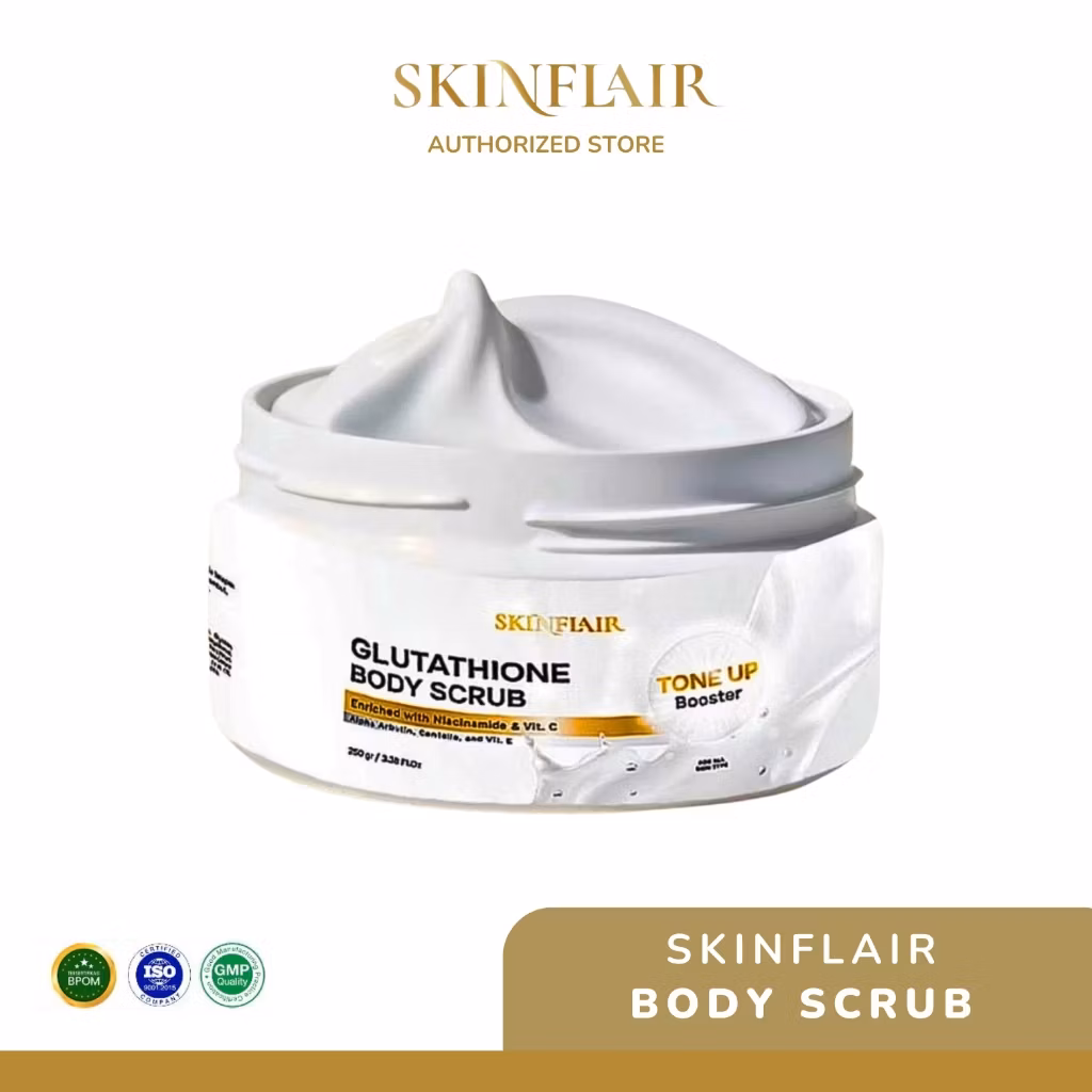 Skinflair glutathione body scrub tone up booster 250gr