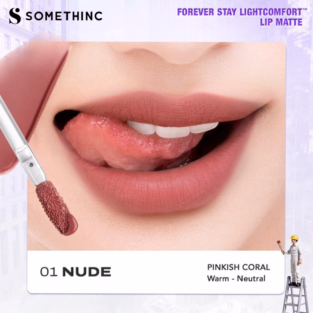 Somethinc Forever Stay Lightcomfort Lip Matte 01 NUDE