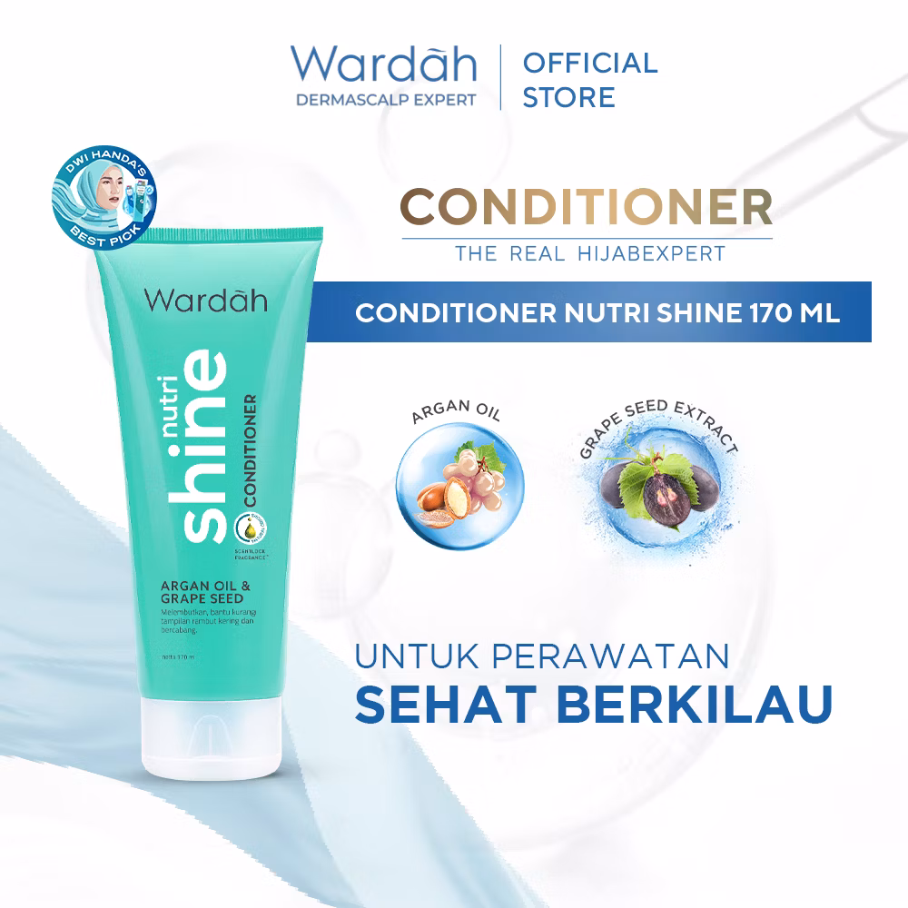 Wardah Nutri Shine Conditioner Argan oil&Grape seed 170 ml