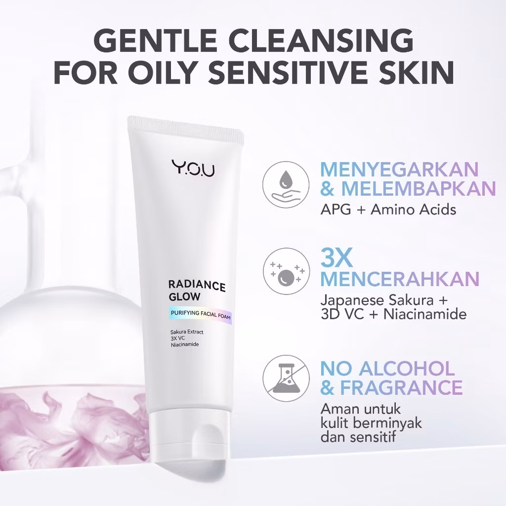 YOU radiance glow purifying facial foam 100g