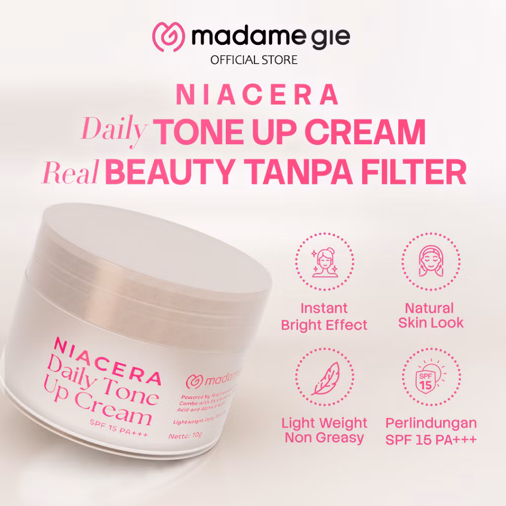 Madame Gie Niacera Daily Tone Up Cream SPF 15 PA+++ 10gr