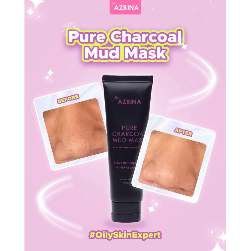 Azrina Pure Charcoal Mud Mask 50gr