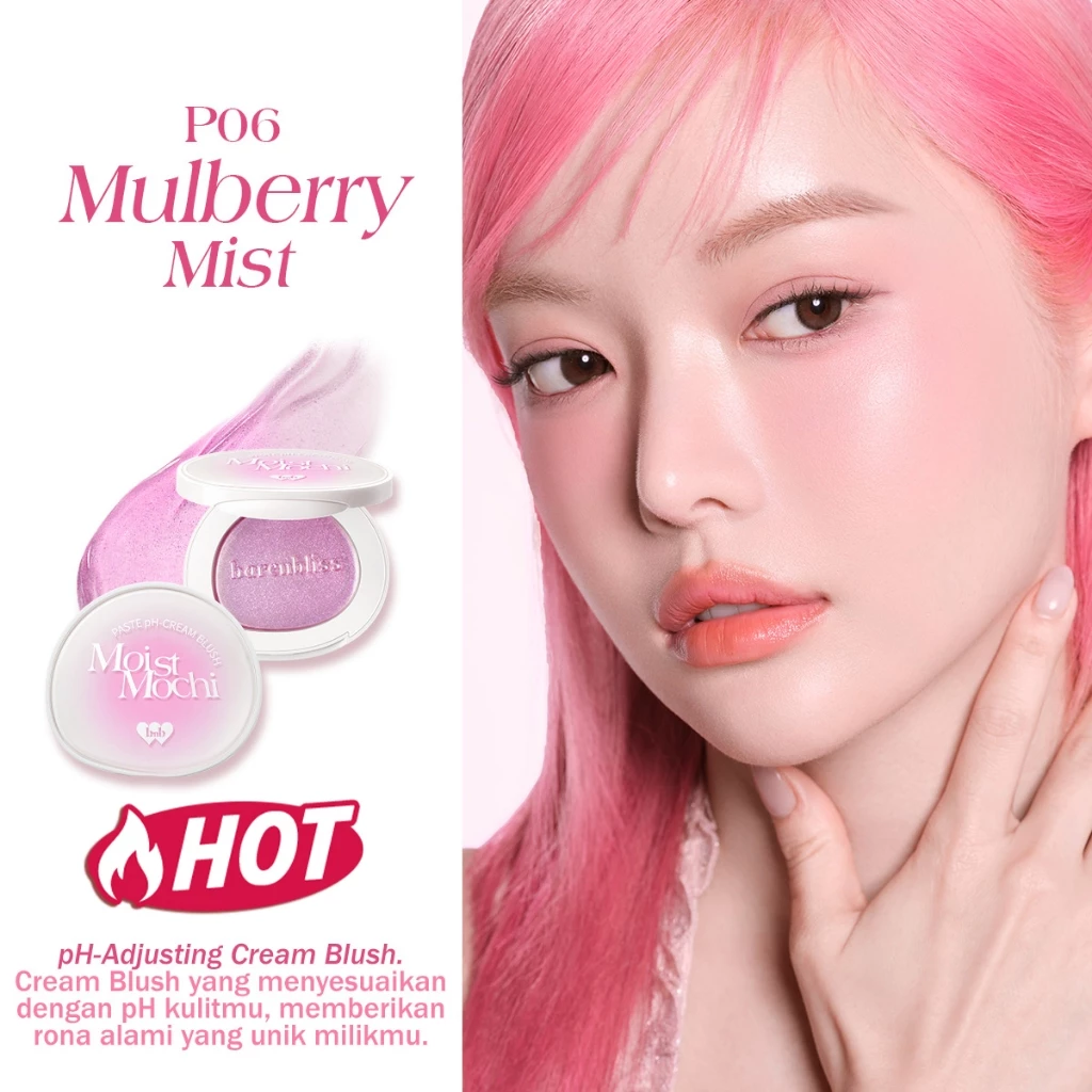 Barenbliss Paste PH Cream Blush Moist Mochi P06 Mulberry Mist