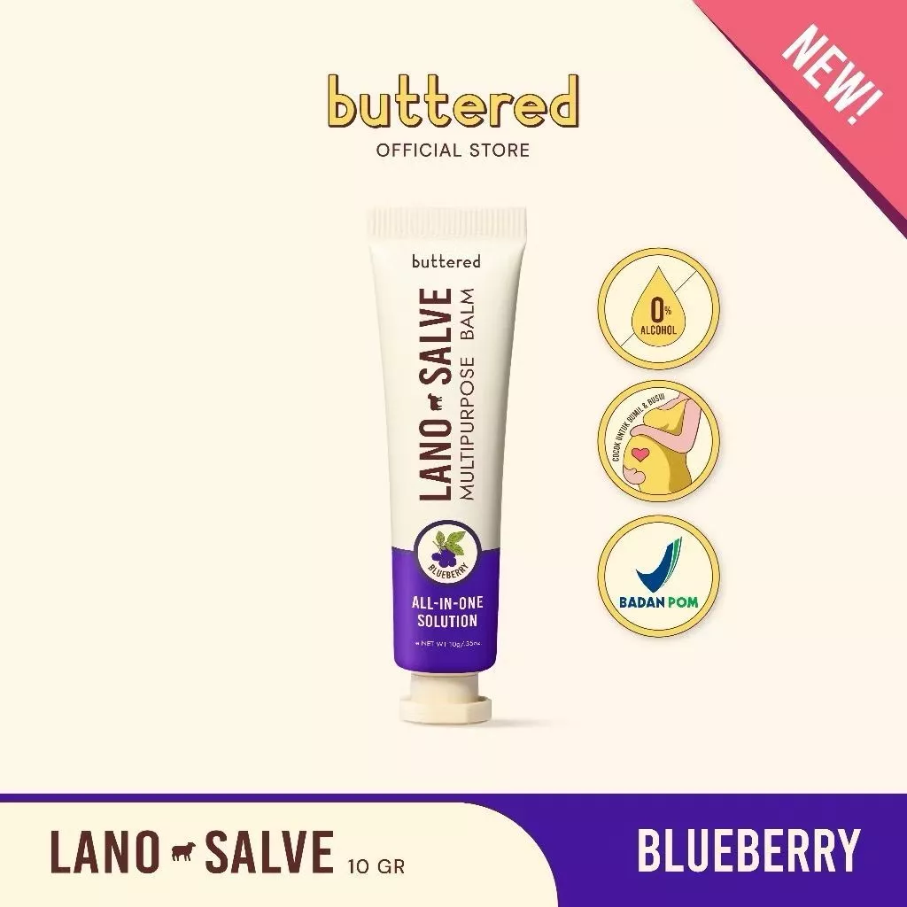 Buttered Lanosalve Multipurpose Balm Blueberry