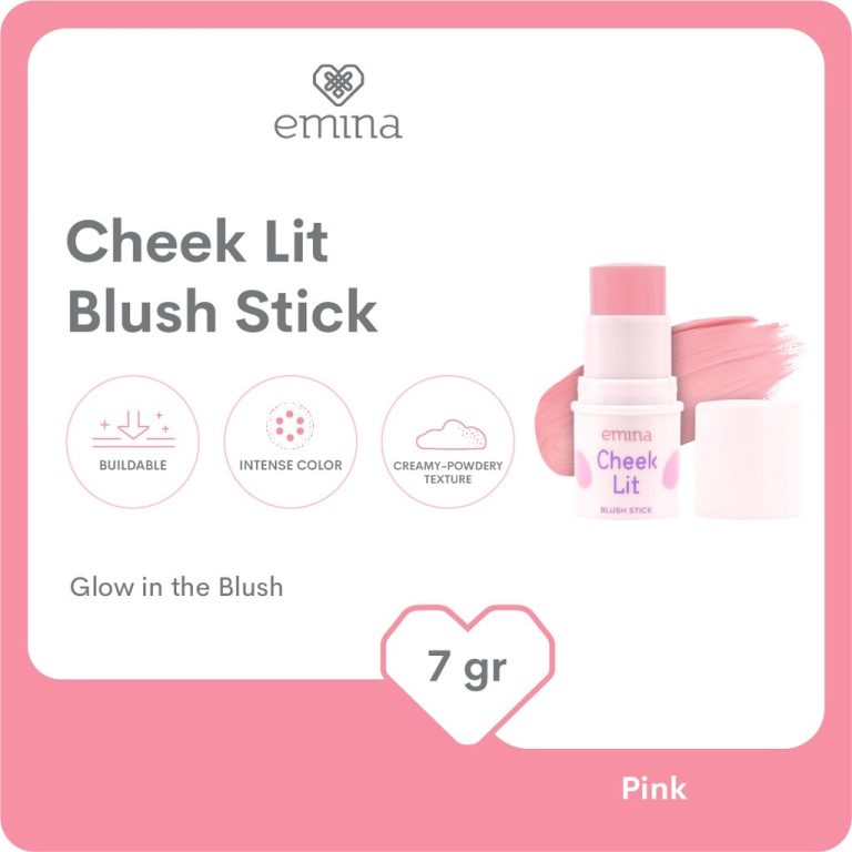 Emina Cheek Lit Blush Stick Pink 7 G