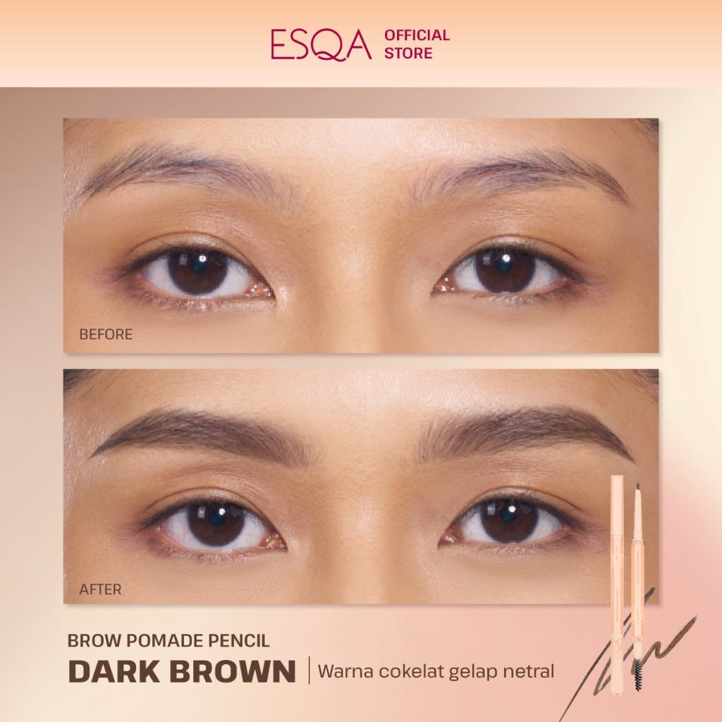 ESQA Brow Pomade Pencil Dark Brown