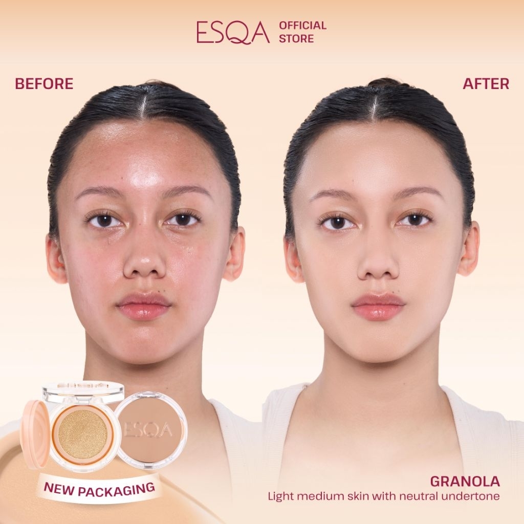 ESQA Flawless Cushion Serum SPF 50+ PAA+++ Granola
