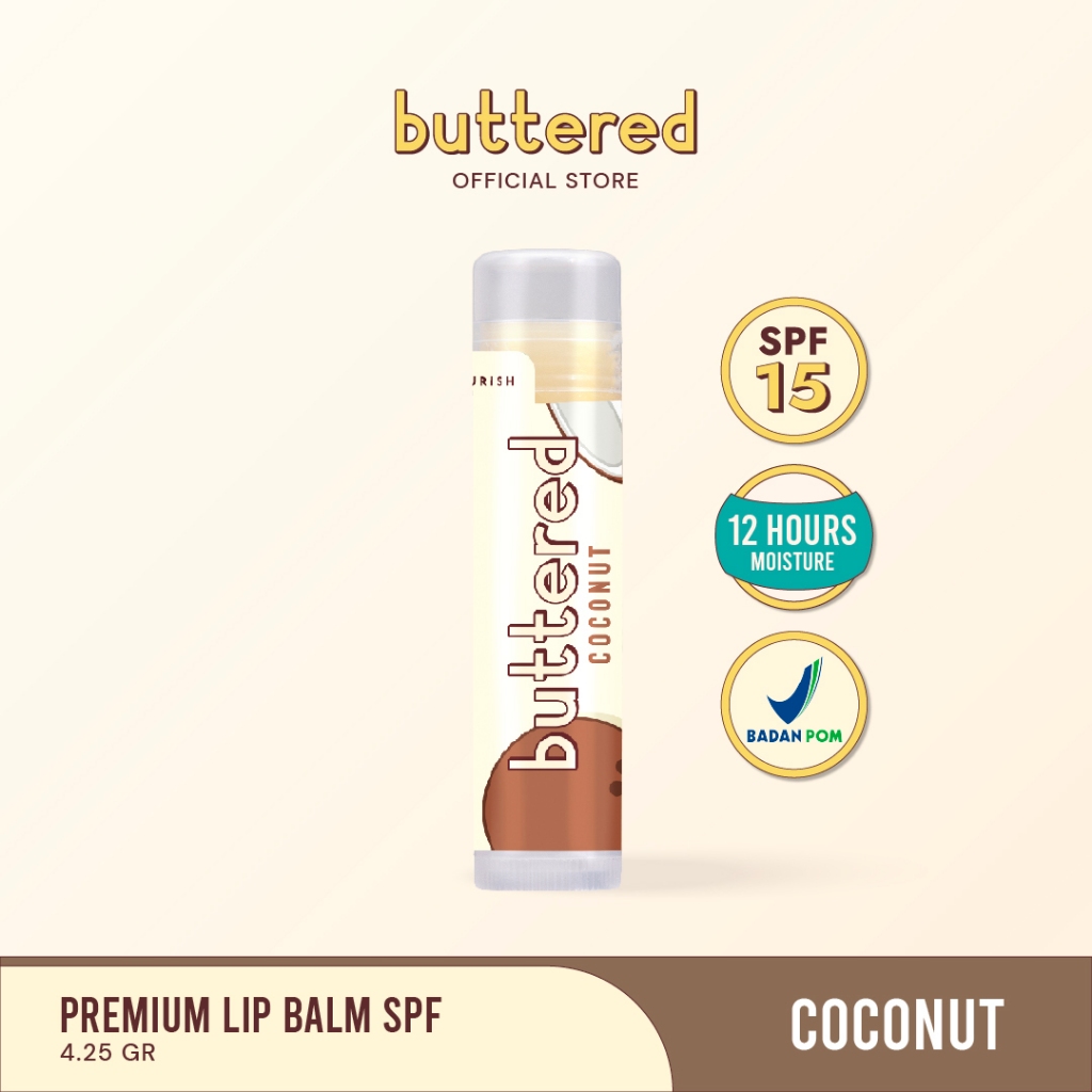 Buttered Premium Lip Balm Coconut