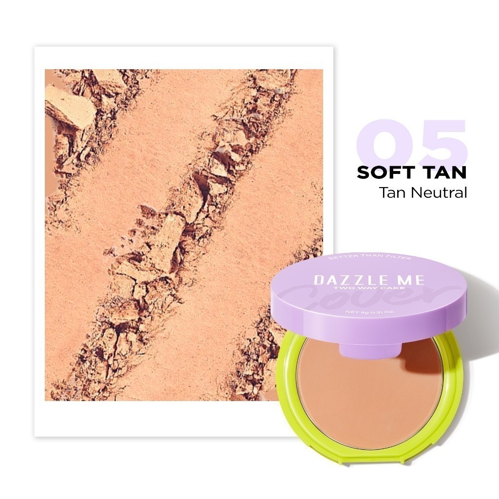 Dazzle Me Better Then Filter Double Kill Two Way Cake Powder W05 Soft Tan 9gr