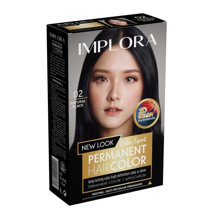 Implora Hair Color 02 Natural Black