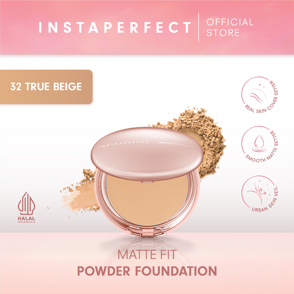 Instaperfect Matte Fit Powder Foundation 32 True Beige 13 G (REVAMP)