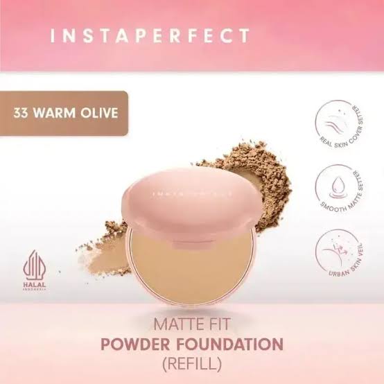 Instaperfect Matte Fit Powder Foundation Reffil 33 Warm Olive