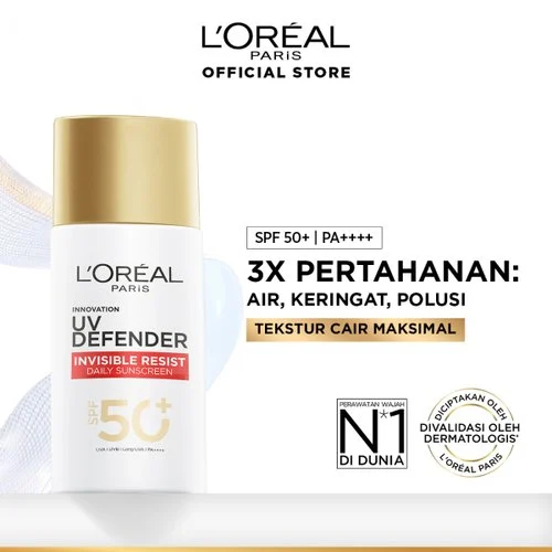 Loreal UV Defender Invisible Resist Daily Sunscreen SPF 50 50ml